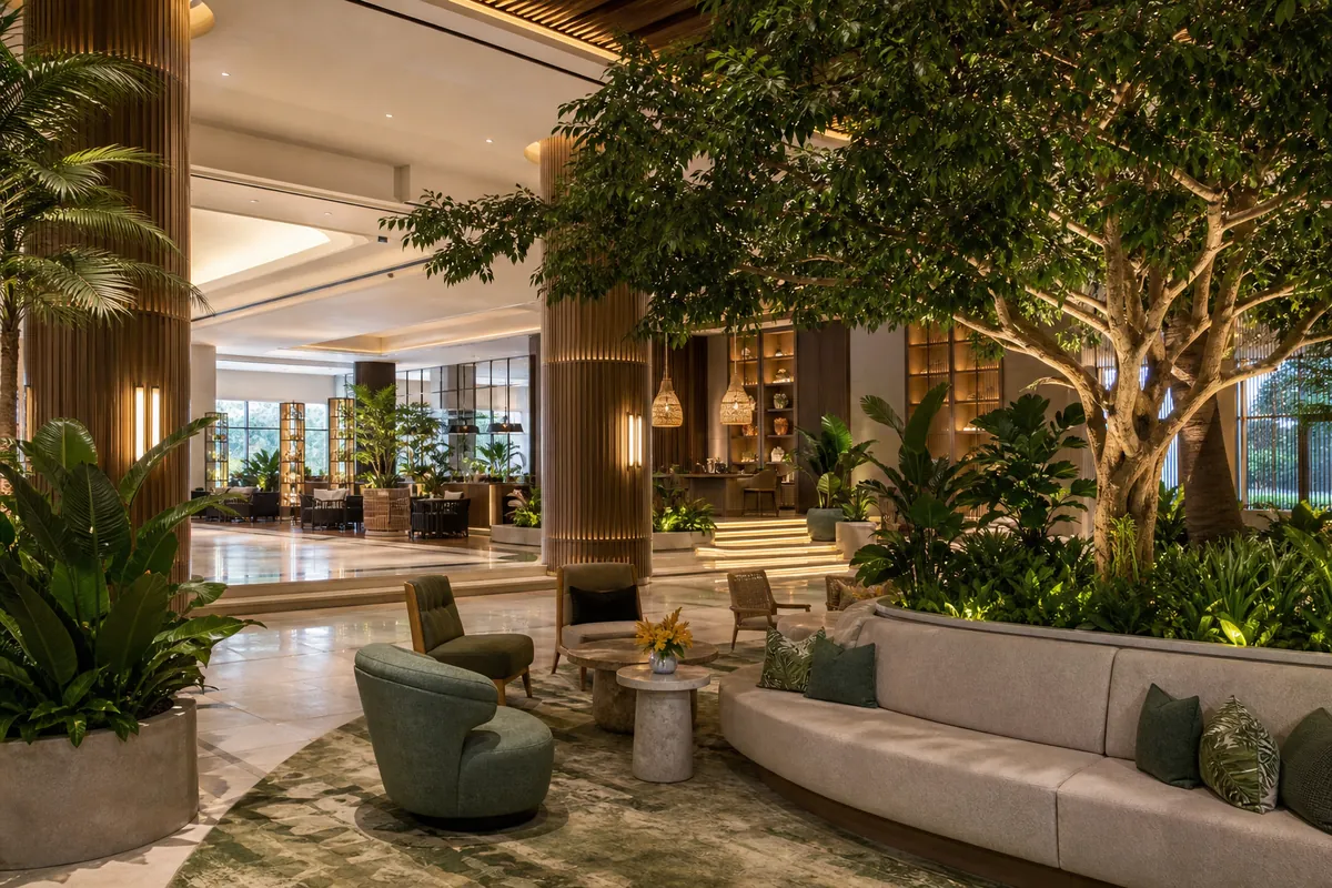 Artificial plants for hotels and restaurants