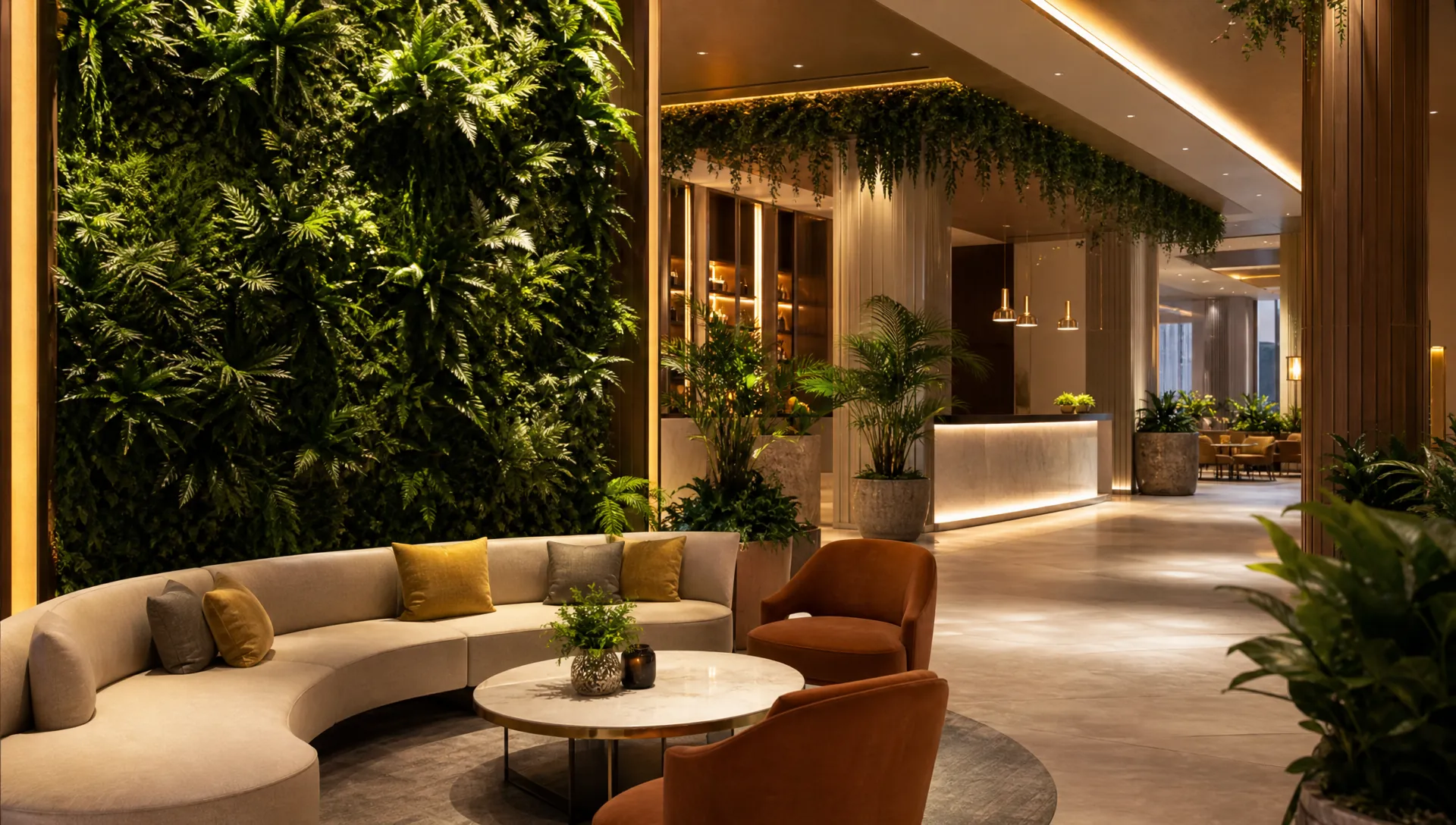 Fire-Retardant Artificial Plants for Commercial Interiors