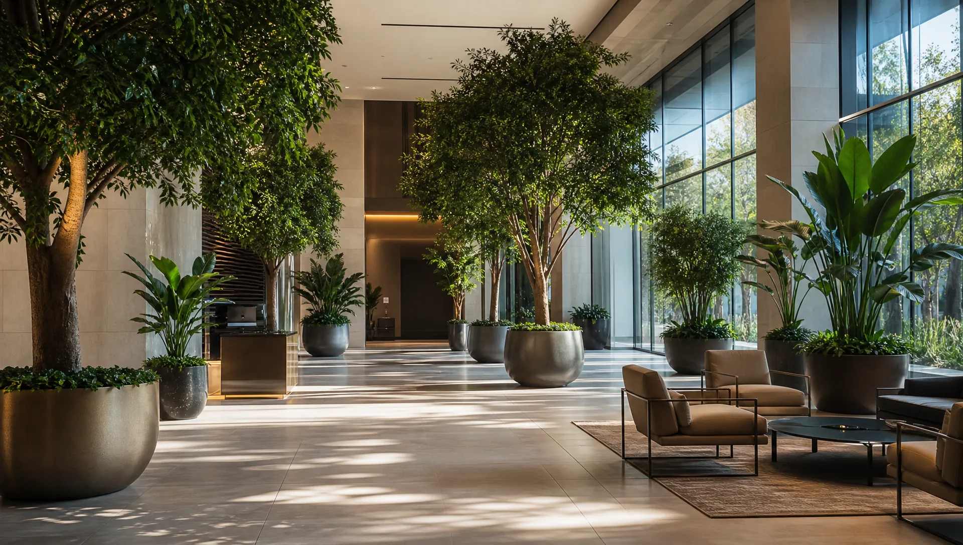 Large Artificial Trees Wholesale for Commercial & Retail Programs
