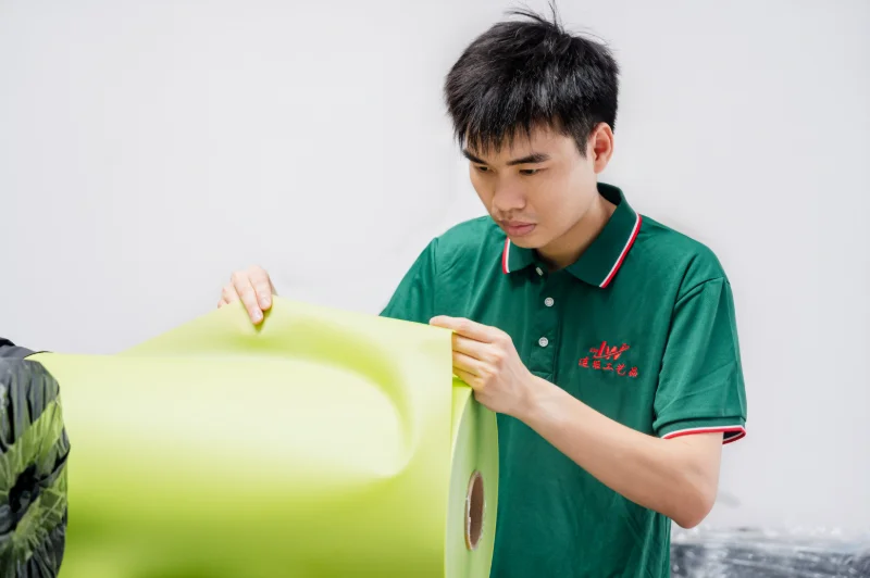 Raw material inspection of fabrics and coatings for artificial plants