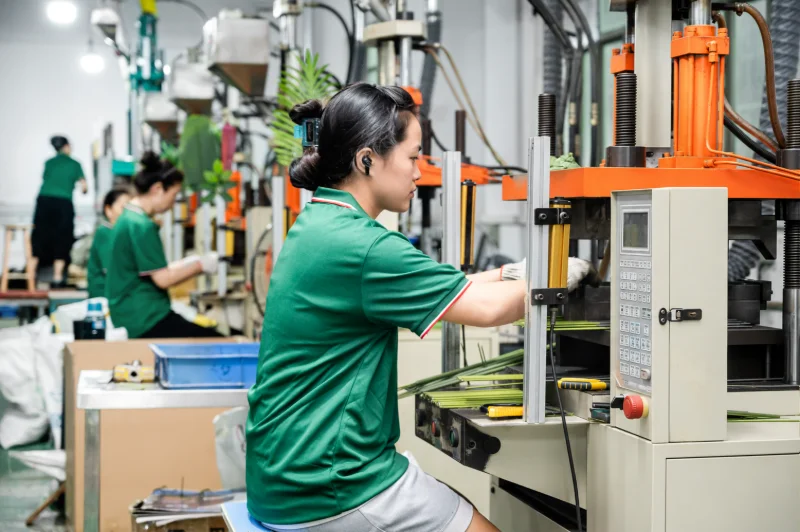 Artificial plant production worker detail