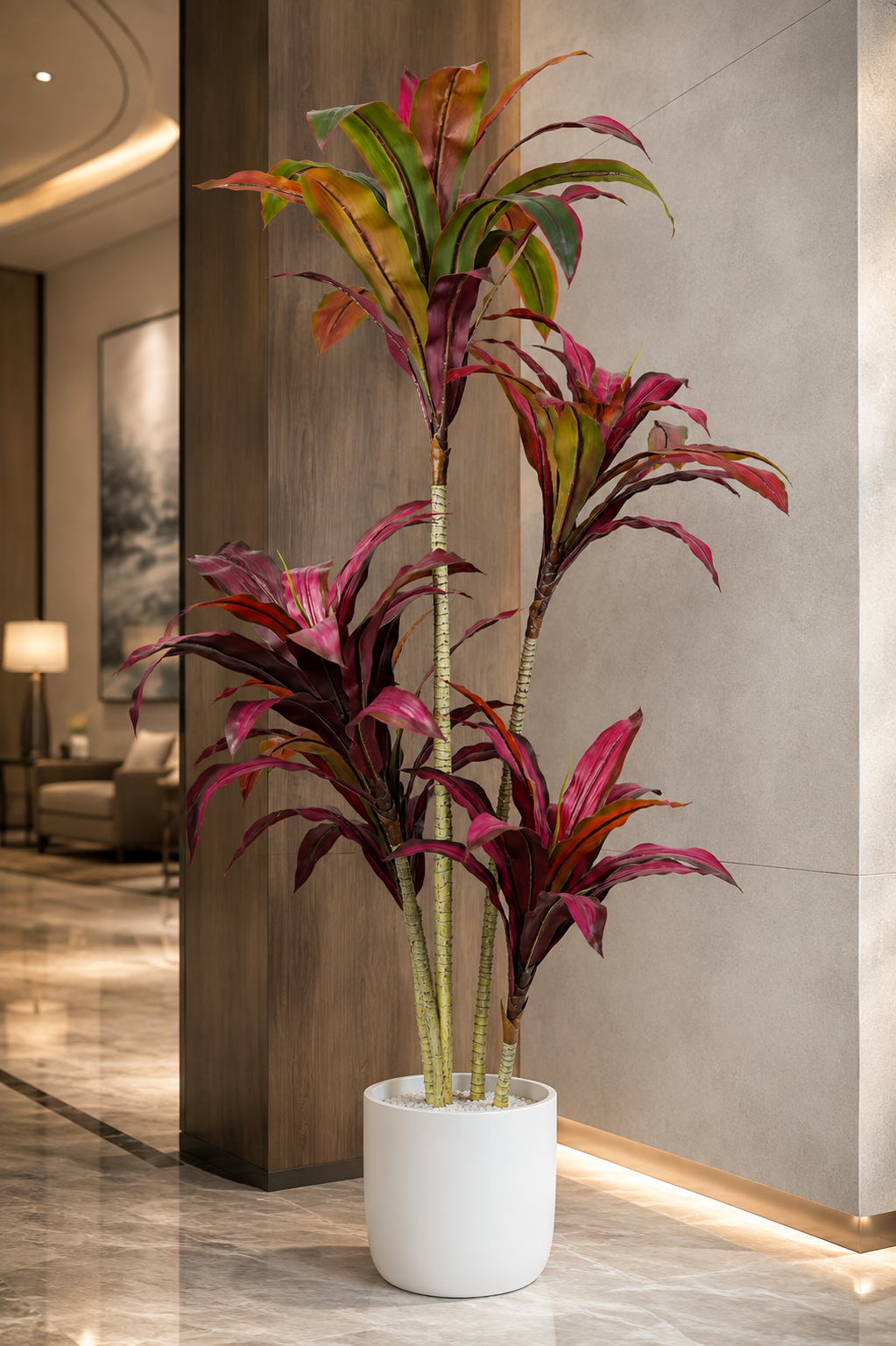 Red Artificial Dracaena Tree
