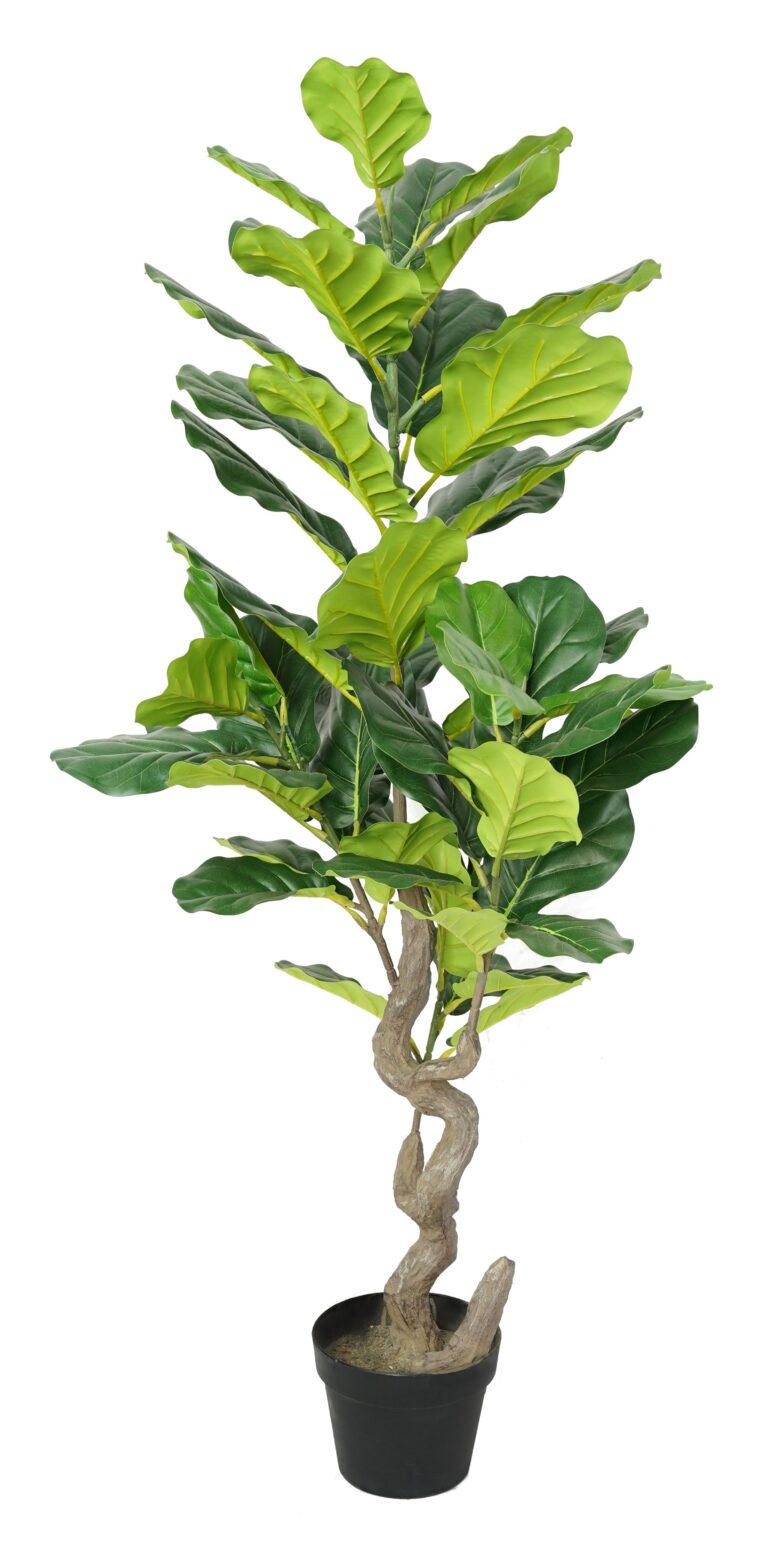 Curved Trunk Artificial Fiddle Leaf Fig Tree | Faux Ficus