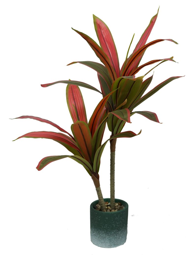 2-Stem Artificial Red Dracaena Tree