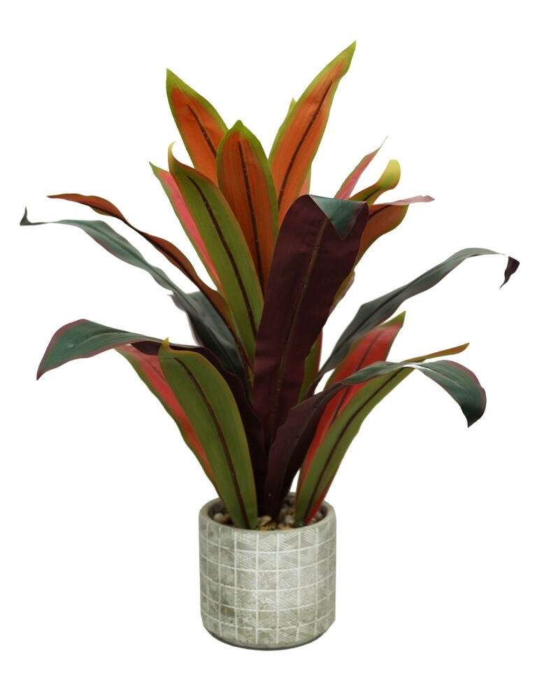 Green Faux Tropical Floor Plant