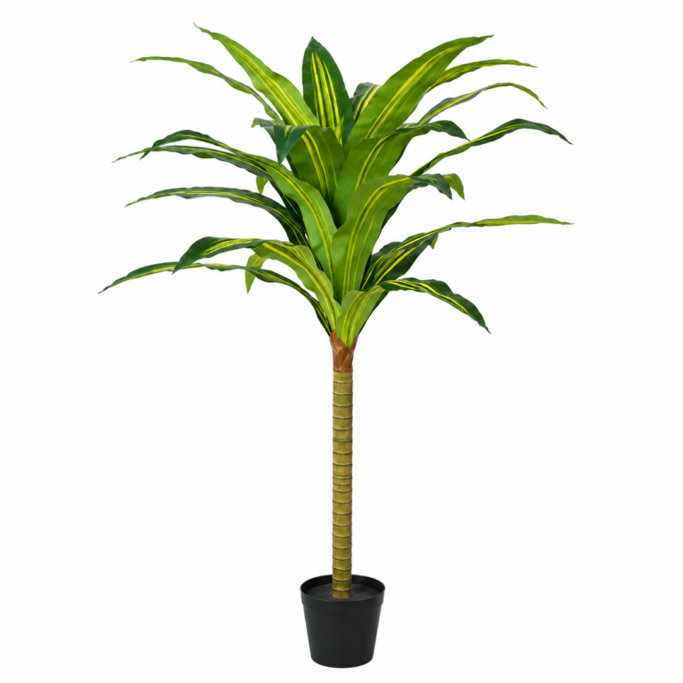 Realistic Variegated Faux Corn Plant