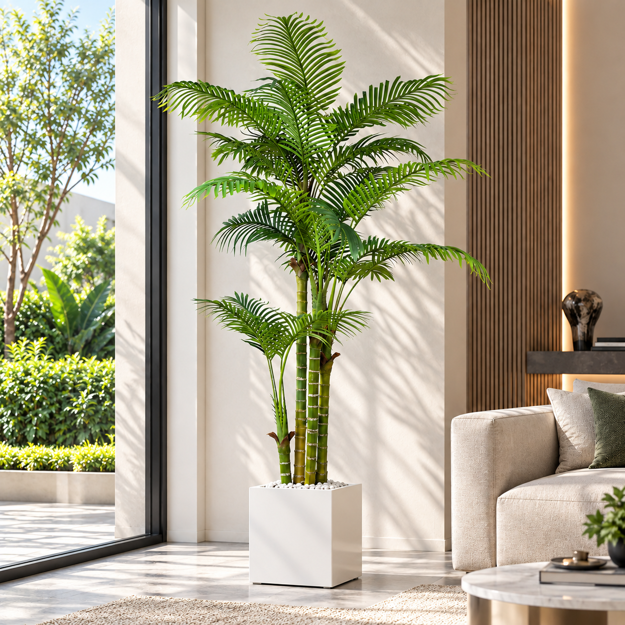 Single-Trunk Artificial Phoenix Palm Trees | gran verde